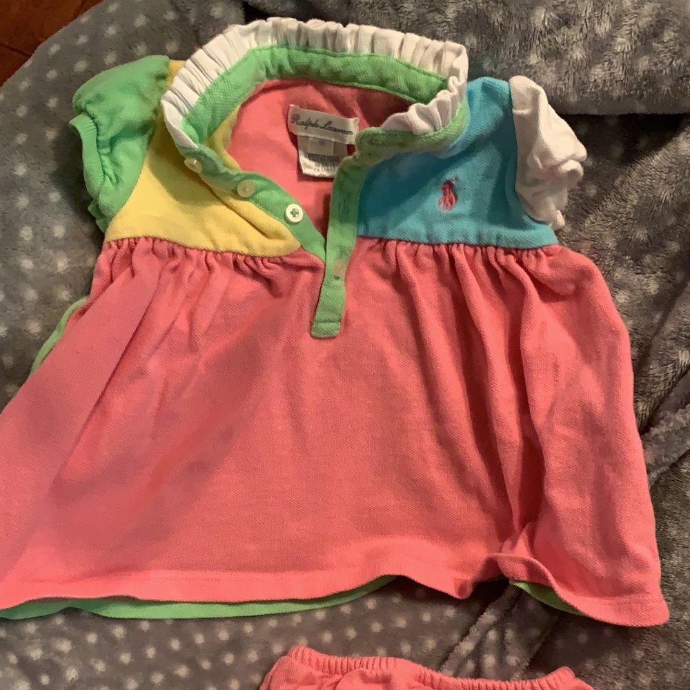 0-3m Ralph Lauren Color Block Dress
